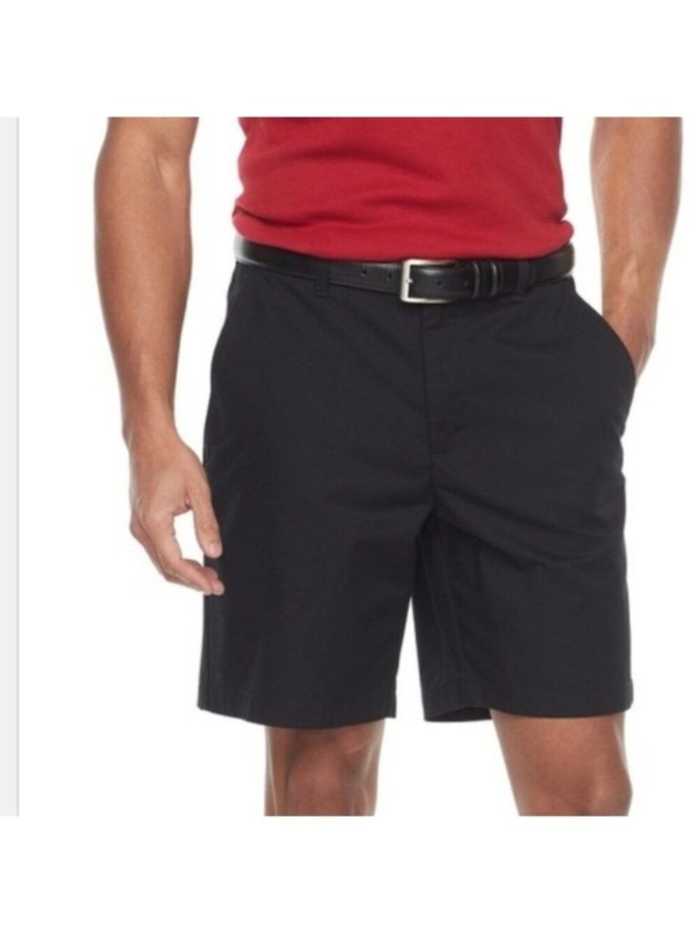 Croft & Barrow Ultimate Comfort Flex Waist Shorts, Black Tie,  size 29